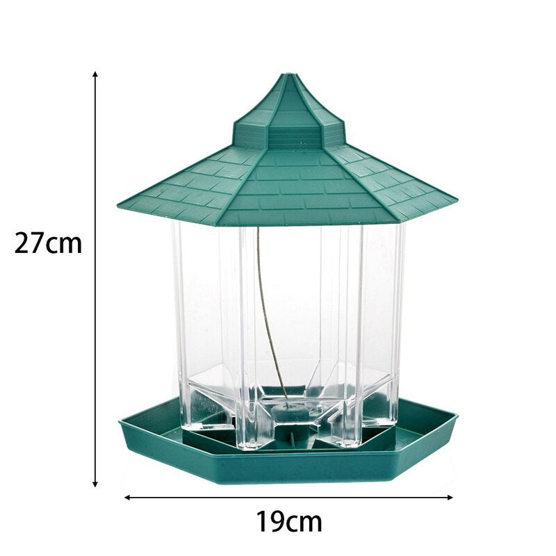 Waterproof Hanging Bird Food Box: Durable Outdoor Feeder