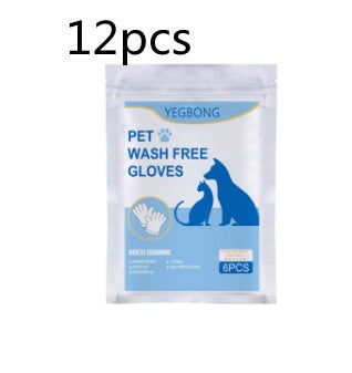 No-Bath Pet Cleaning Gloves: Non-Woven Disposable Grooming Gloves for Cats & Dogs