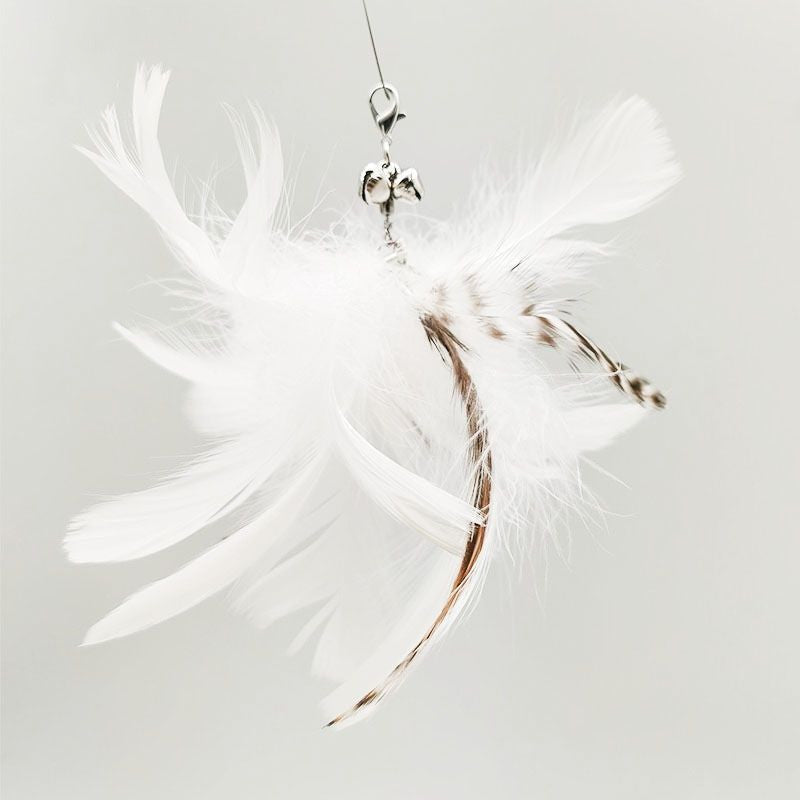 FeatherPlay Cat Stick: Long Rod with Steel Wire Feather for Interactive Fun