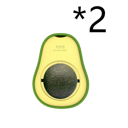 Avocado Catnip Toy: 360° Rotating Self-Healing Cat Toy