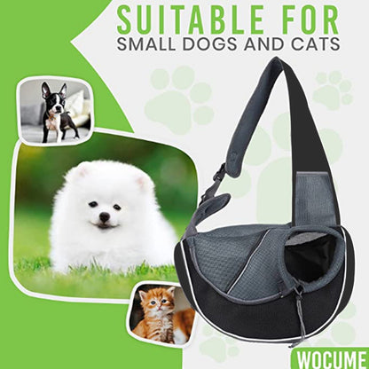 Portable Crossbody Pet Carrier: Stylish Outdoor Bag for Dogs & Cats