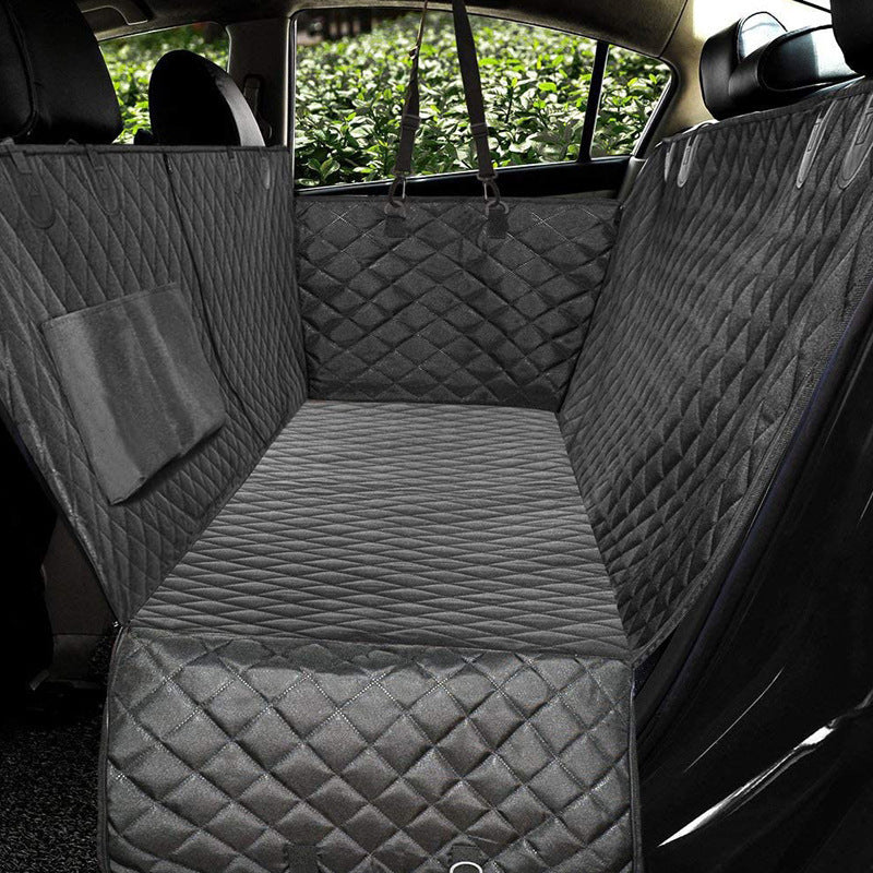 Dog Car Seat Cover: Mesh View Pet Carrier Hammock with Zipper & Pocket