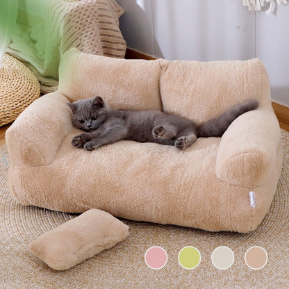 Luxury Plush Cat Bed: Winter Warm Nest for Small & Medium Dogs and Cats