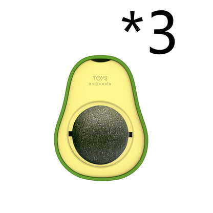 Avocado Catnip Toy: 360° Rotating Self-Healing Cat Toy