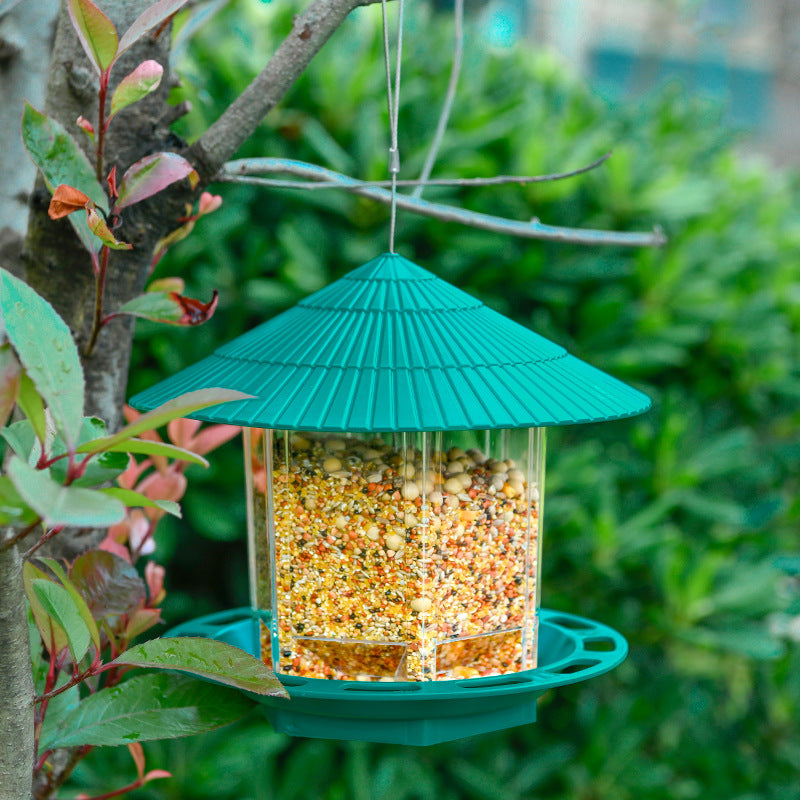 Transparent Hanging Bird Feeder: Outdoor Garden Decoration