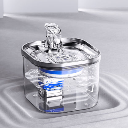 FlowSmart Pet Fountain: Automatic Stainless Steel Water Dispenser