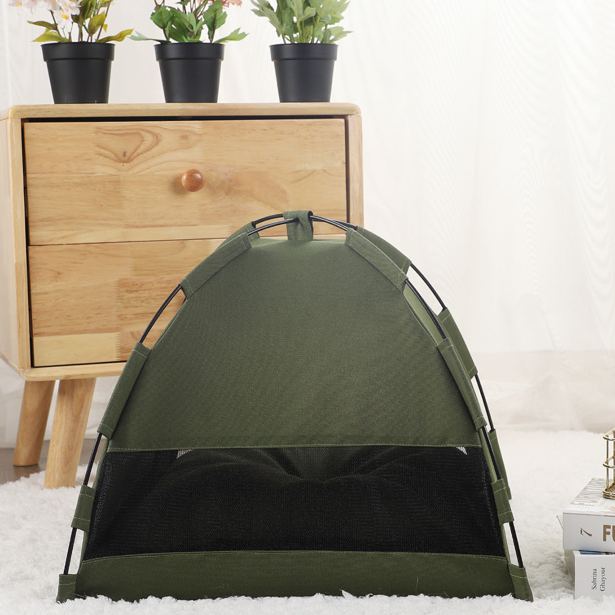 CoolCamp Pet Tent: Cooling Mat Dog House & Cat Bed with Cushion