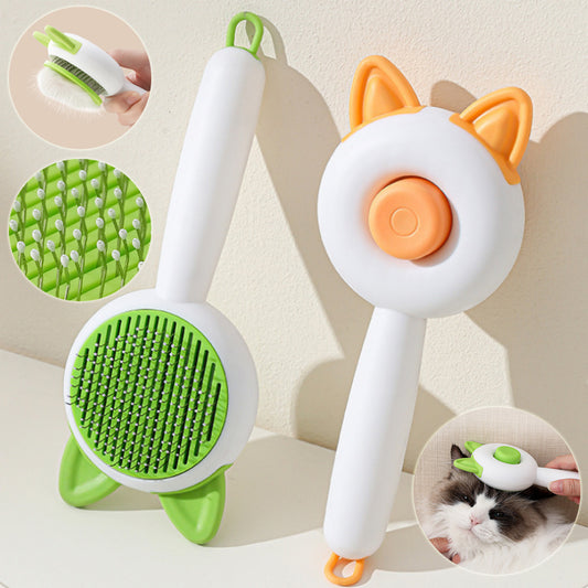 Self-Cleaning Pet Hair Remover Brush: Grooming Tool for Dogs & Cats