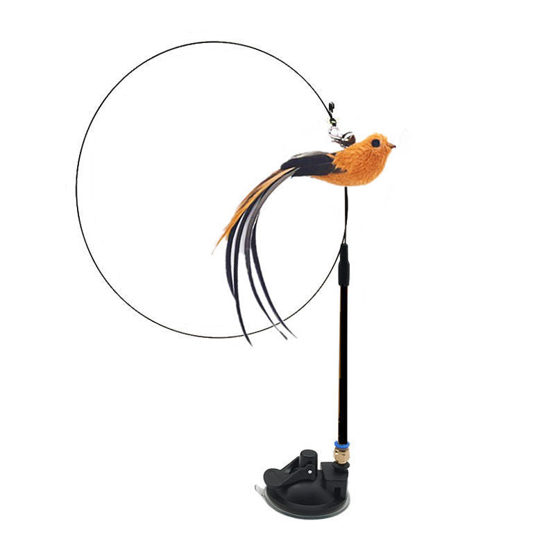 FeatherPlay Cat Stick: Long Rod with Steel Wire Feather for Interactive Fun