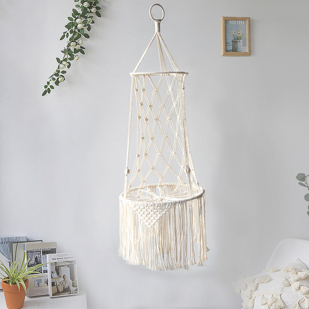 Macrame Hanging Pet Bed: Elegant Wall Hanging Cat Hammock