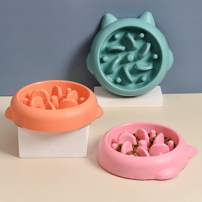 Anti-Choking Slow Feeder Bowl: Anti-Gulping Dish for Dogs & Cats