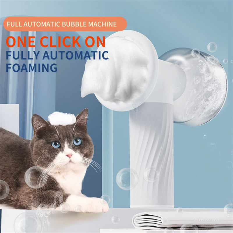 AutoFoam Pet Bath Brush: Electric Grooming and Massage Brush with Soap Dispenser