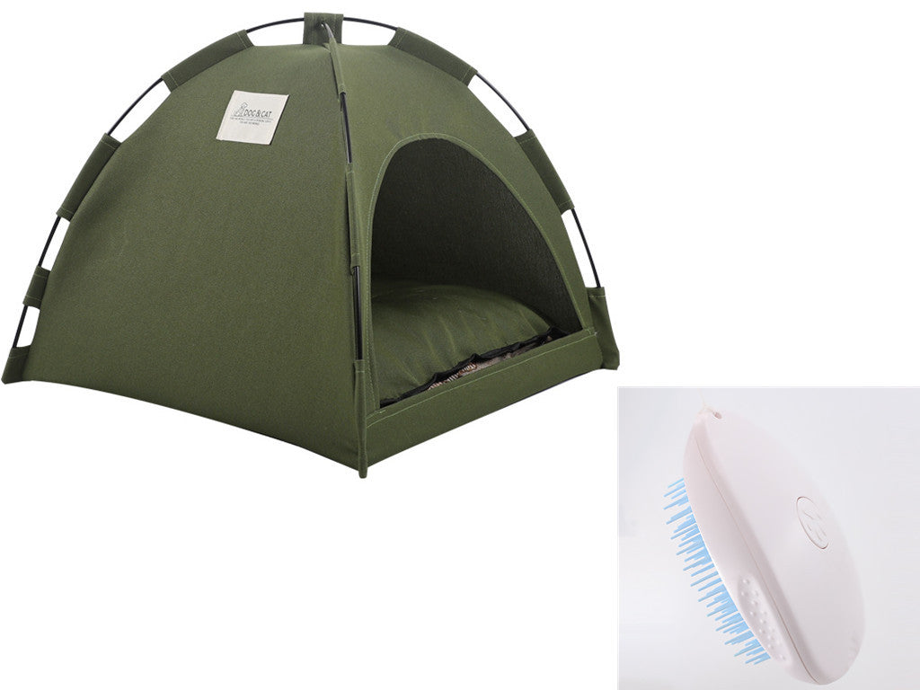 CoolCamp Pet Tent: Cooling Mat Dog House & Cat Bed with Cushion