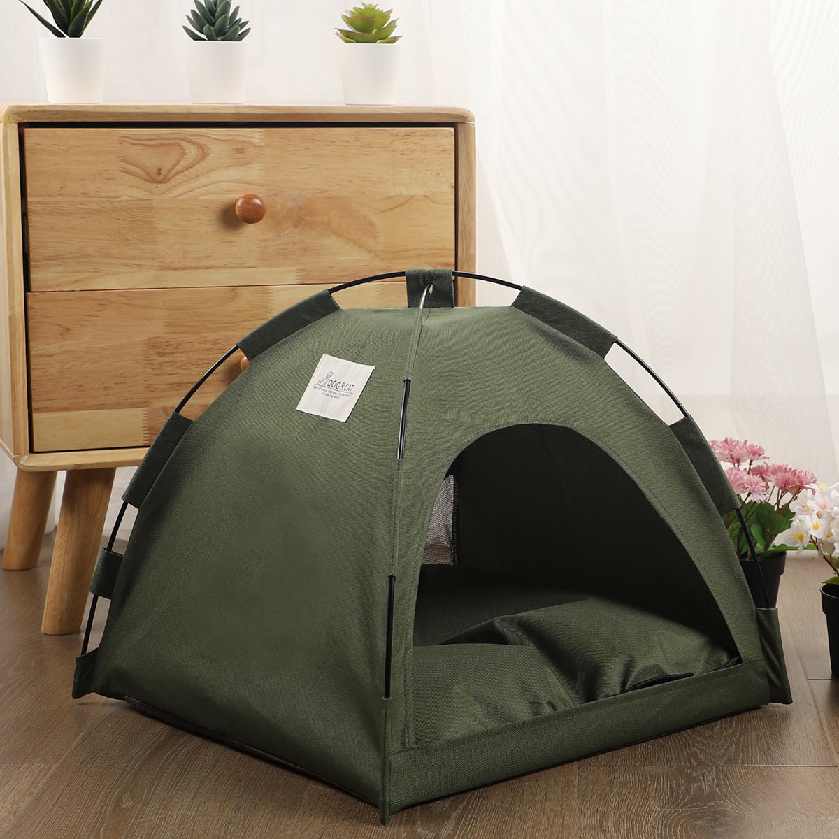 CoolCamp Pet Tent: Cooling Mat Dog House & Cat Bed with Cushion